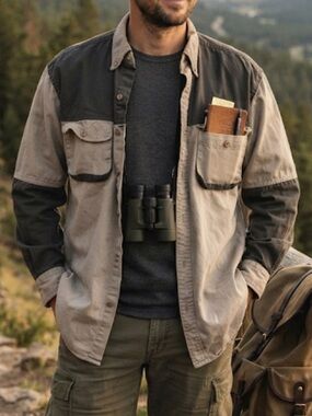 Master Sportsman Vintage Colorblock Shooting Hunting Shirt Vented Back X
